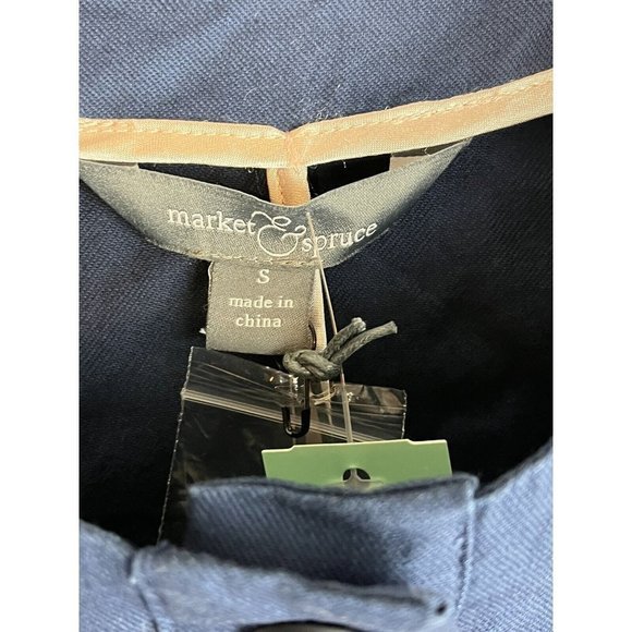 Market and Spruce‎ Laren Peplum Cargo Jacket Navy Size Small NWT stitch fix - Picture 3 of 10